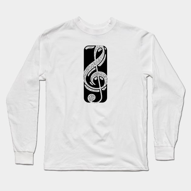 Music Clef Long Sleeve T-Shirt by OsFrontis